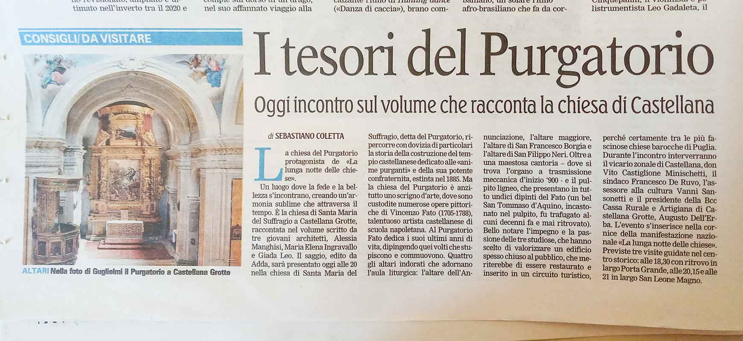 Castellana Grotte. Chiesa di Santa Maria del Suffragio detta del Purgatorio